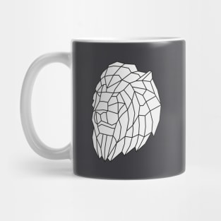 Geometric Lion Head Outline Mug